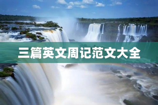 三篇英文周记范文大全
