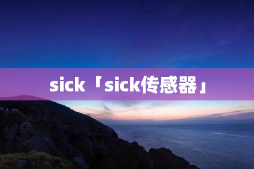 sick「sick传感器」