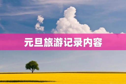元旦旅游记录内容