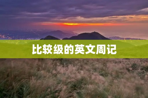 比较级的英文周记