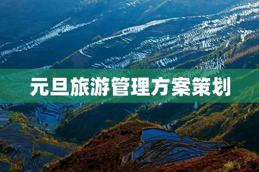 元旦旅游管理方案策划