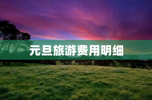 元旦旅游费用明细