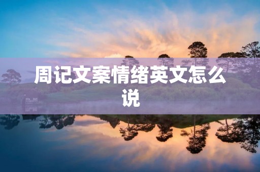 周记文案情绪英文怎么说