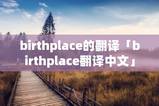 birthplace的翻译「birthplace翻译中文」 birthplace的翻译「birthplace翻译中文」