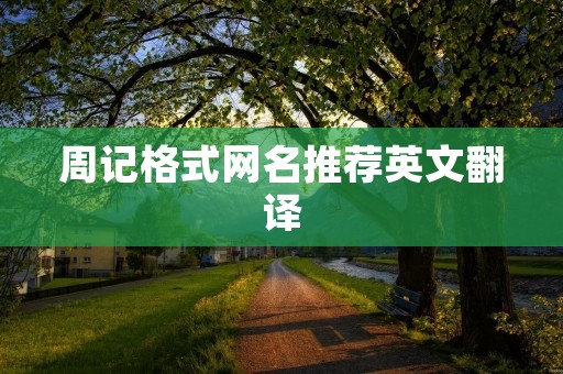 周记格式网名推荐英文翻译