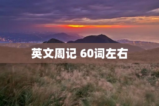 英文周记 60词左右