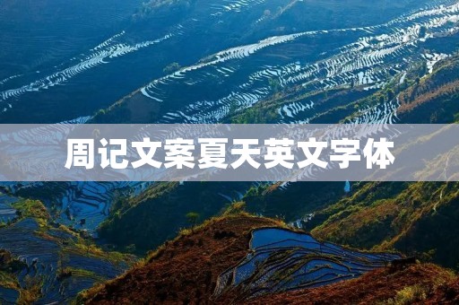 周记文案夏天英文字体