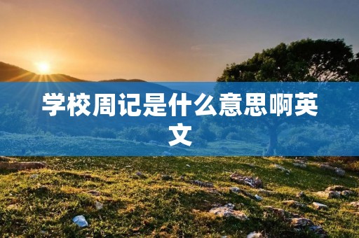 学校周记是什么意思啊英文