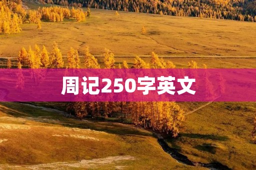 周记250字英文