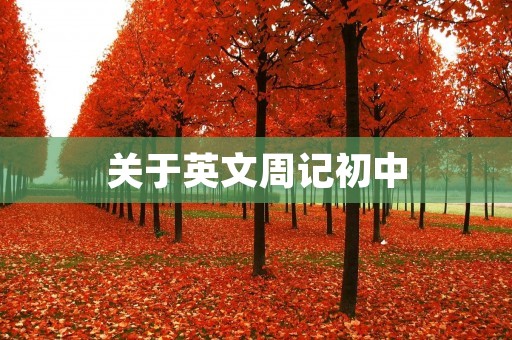 关于英文周记初中