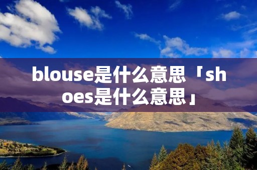 blouse是什么意思「shoes是什么意思」