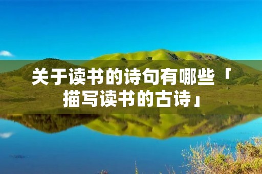关于读书的诗句有哪些「描写读书的古诗」