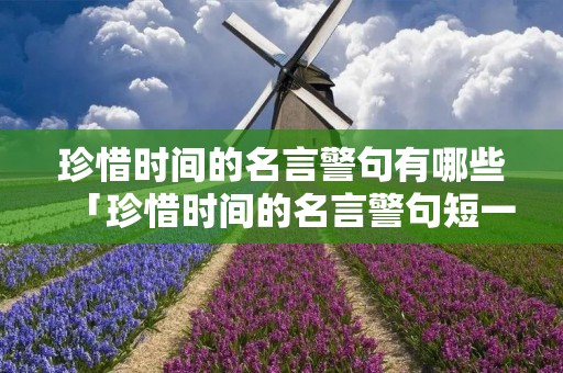 珍惜时间的名言警句有哪些「珍惜时间的名言警句短一点」