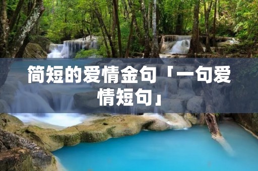 简短的爱情金句「一句爱情短句」