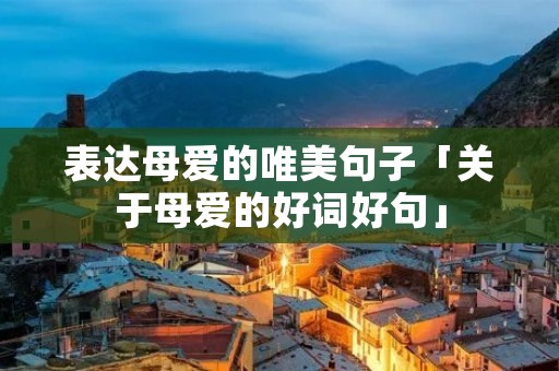 表达母爱的唯美句子「关于母爱的好词好句」