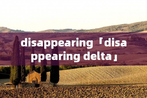 disappearing「disappearing delta」