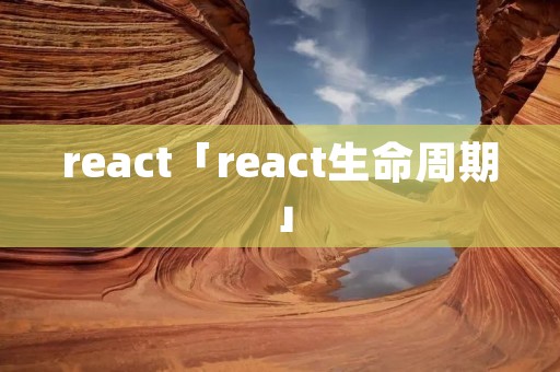 react「react生命周期」