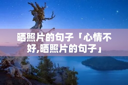 晒照片的句子「心情不好,晒照片的句子」