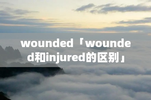 wounded「wounded和injured的区别」