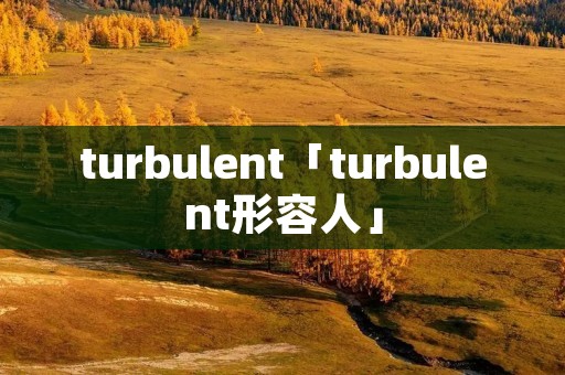 turbulent「turbulent形容人」