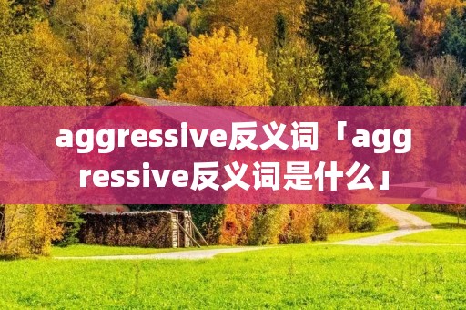 aggressive反义词「aggressive反义词是什么」