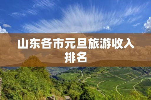 山东各市元旦旅游收入排名
