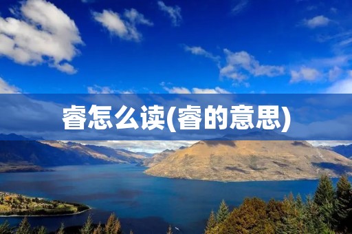 睿怎么读(睿的意思)