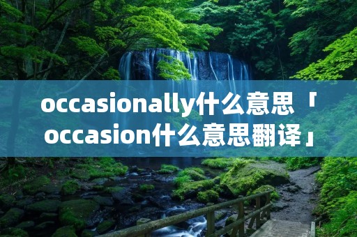 occasionally什么意思「occasion什么意思翻译」