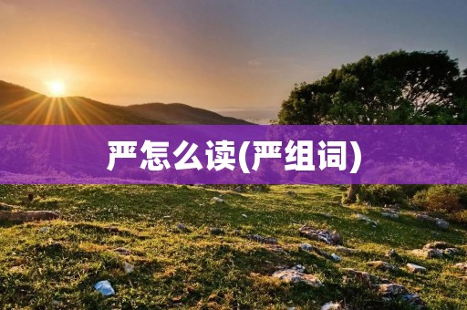 严怎么读(严组词)