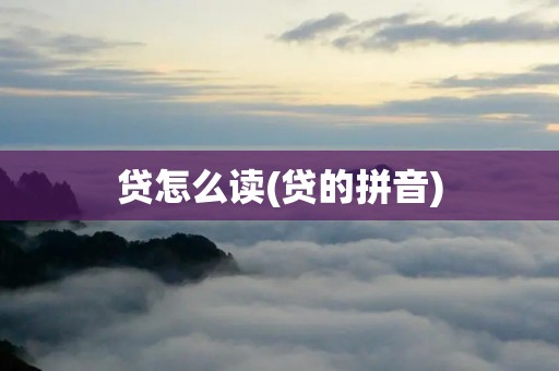 贷怎么读(贷的拼音)