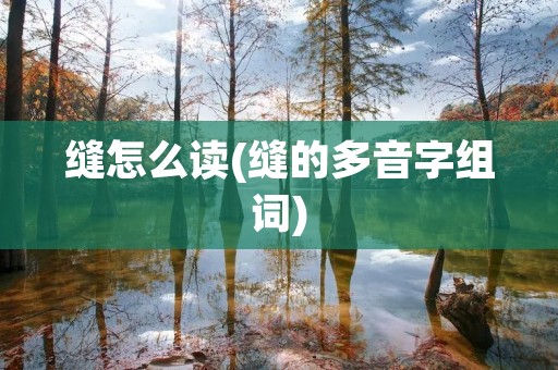 缝怎么读(缝的多音字组词)