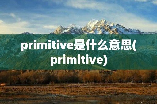 primitive是什么意思(primitive)
