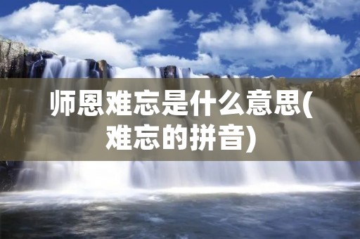 师恩难忘是什么意思(难忘的拼音)