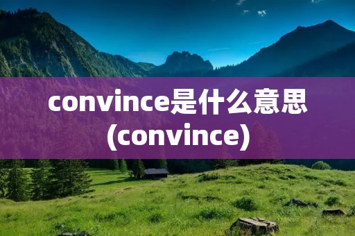 convince是什么意思(convince)