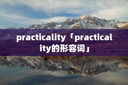 practicality「practicality的形容词」