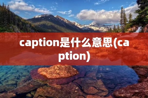 caption是什么意思(caption)