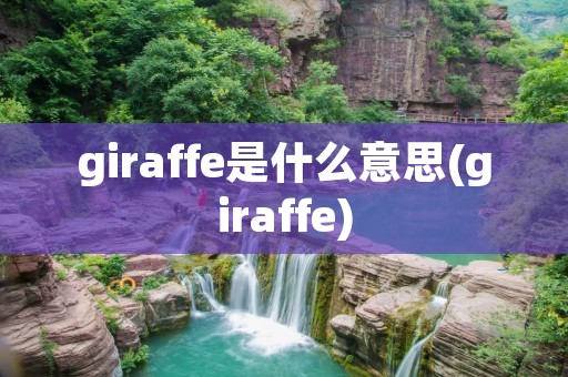 giraffe是什么意思(giraffe)