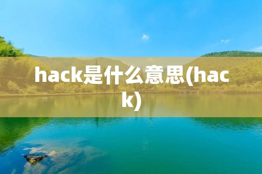 hack是什么意思(hack)