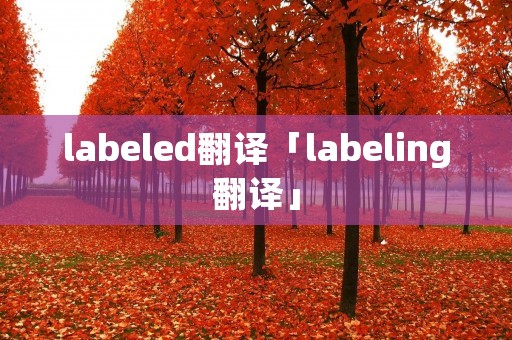 labeled翻译「labeling翻译」