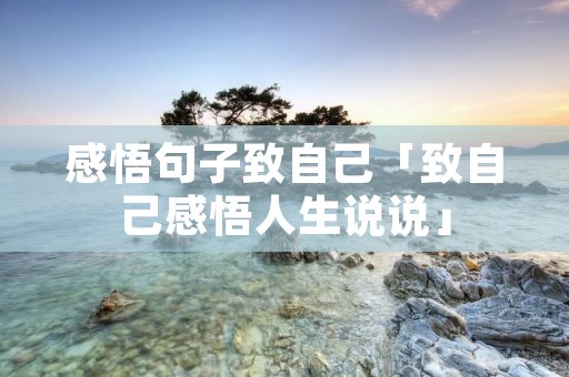 感悟句子致自己「致自己感悟人生说说」