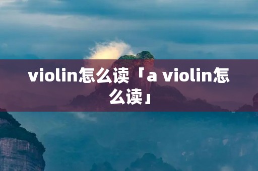 violin怎么读「a violin怎么读」