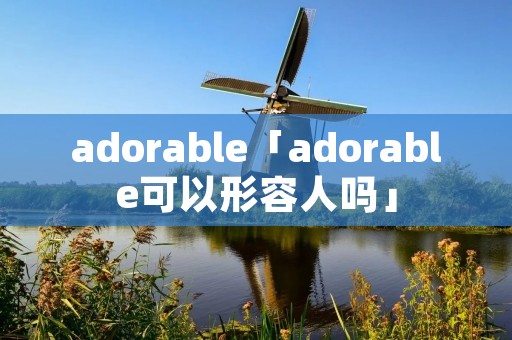 adorable「adorable可以形容人吗」