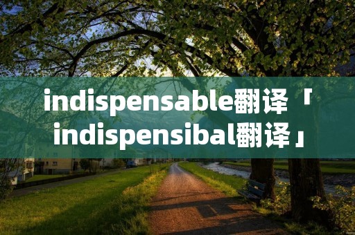 indispensable翻译「indispensibal翻译」