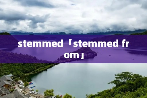 stemmed「stemmed from」