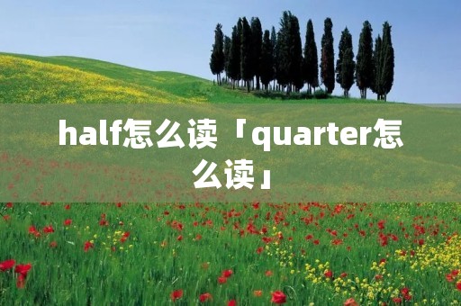half怎么读「quarter怎么读」