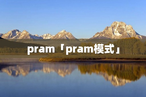 pram「pram模式」