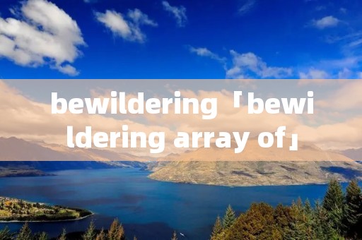 bewildering「bewildering array of」 bewildering「bewildering array of」