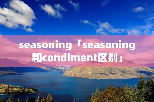 seasoning「seasoning和condiment区别」