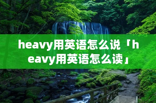 heavy用英语怎么说「heavy用英语怎么读」