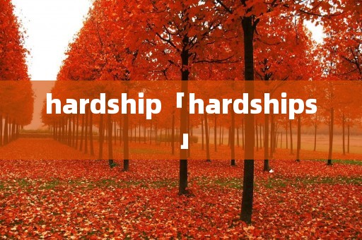 hardship「hardships」